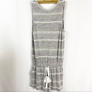 Wilfred Free 
Women’s Gray Striped Romper Shorts